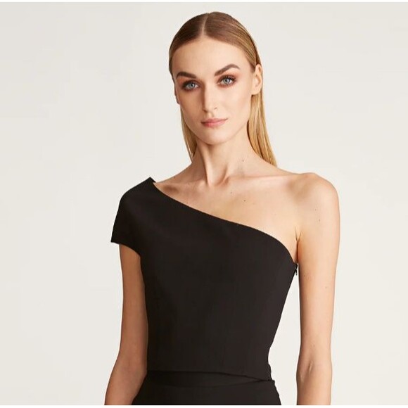 NWT Halston Arianna Evening Crepe Top Size 14 - Picture 1 of 6